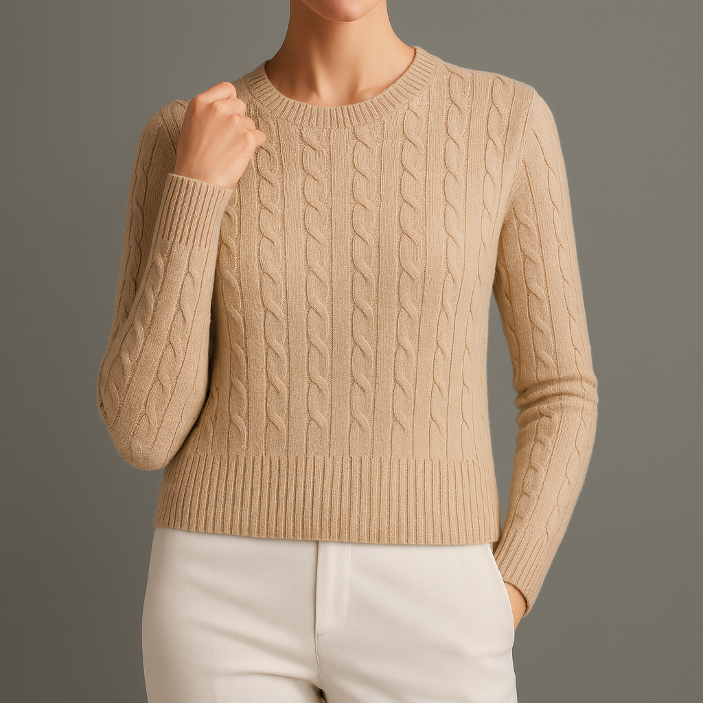 Bettina Women's Ultra-Soft Cotton Knit Sweater with Handstitched Lining