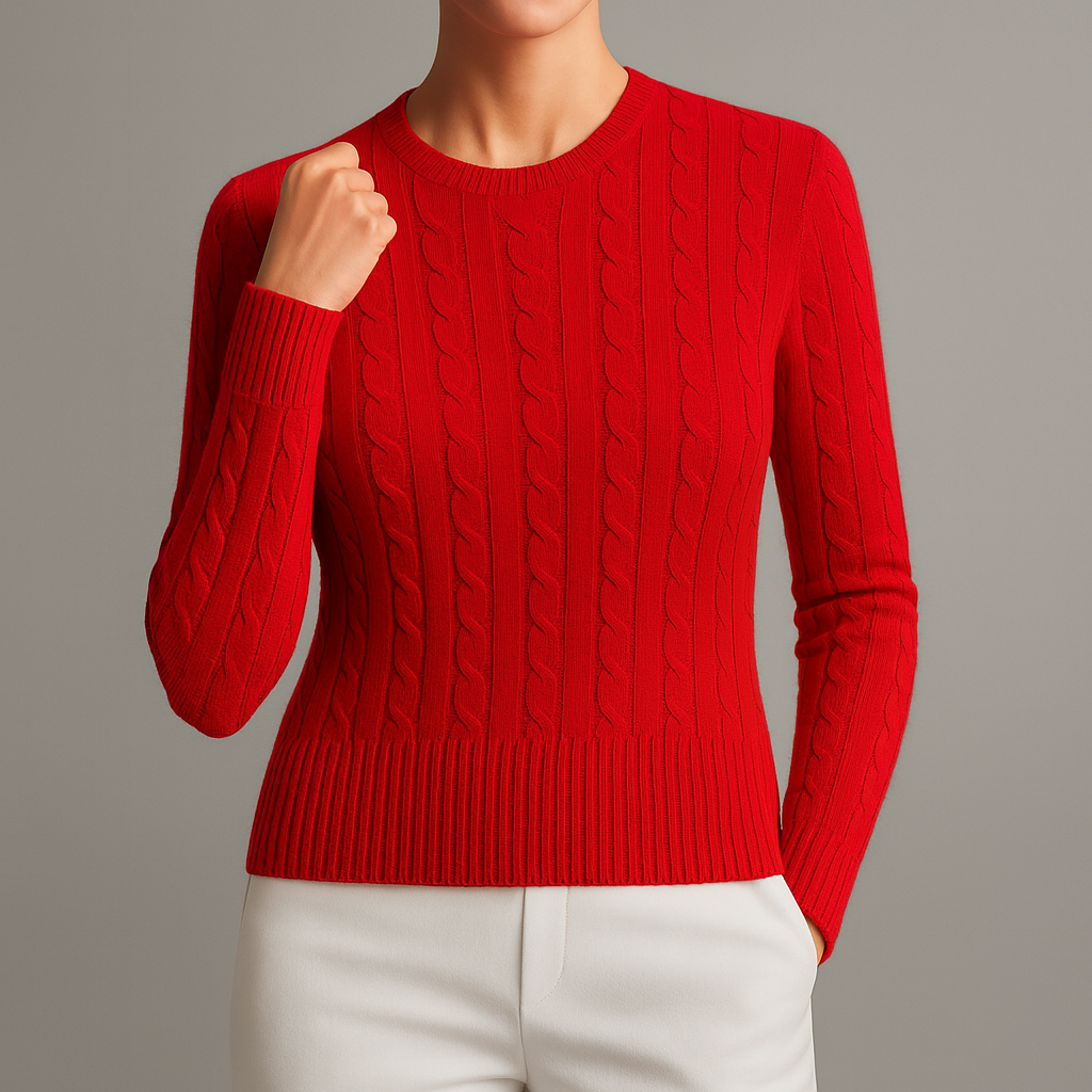 Bettina Women's Ultra-Soft Cotton Knit Sweater with Handstitched Lining