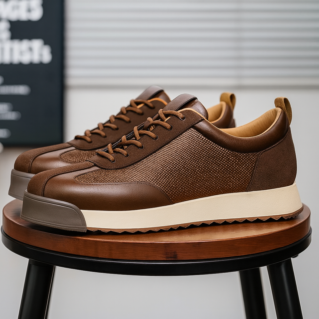 Callum Men's Leather Sneakers – Enhanced Support and Superior Daily Comfort