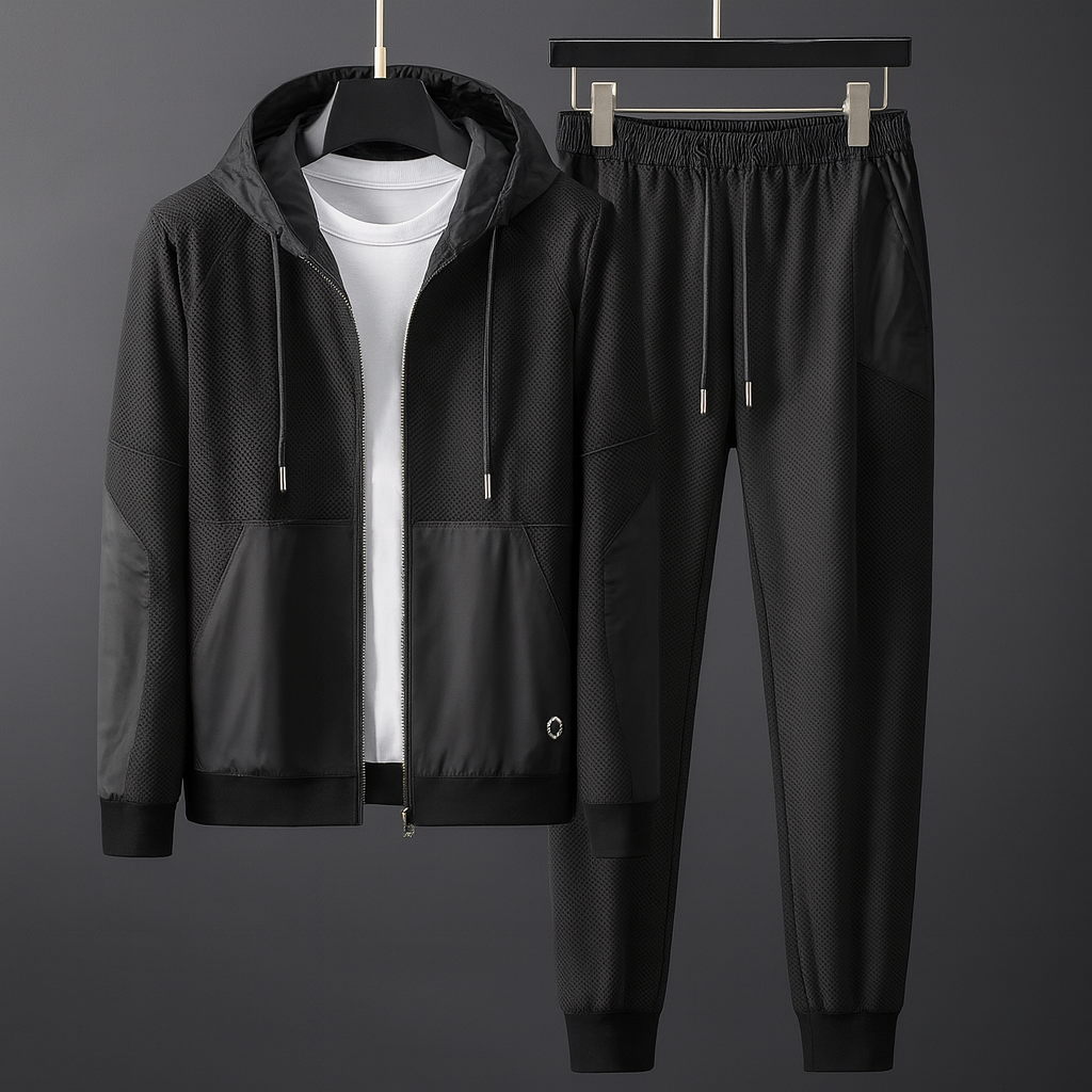 Colton Men's Tracksuit Set – Crafted with Breathable Mesh Tech Fabric