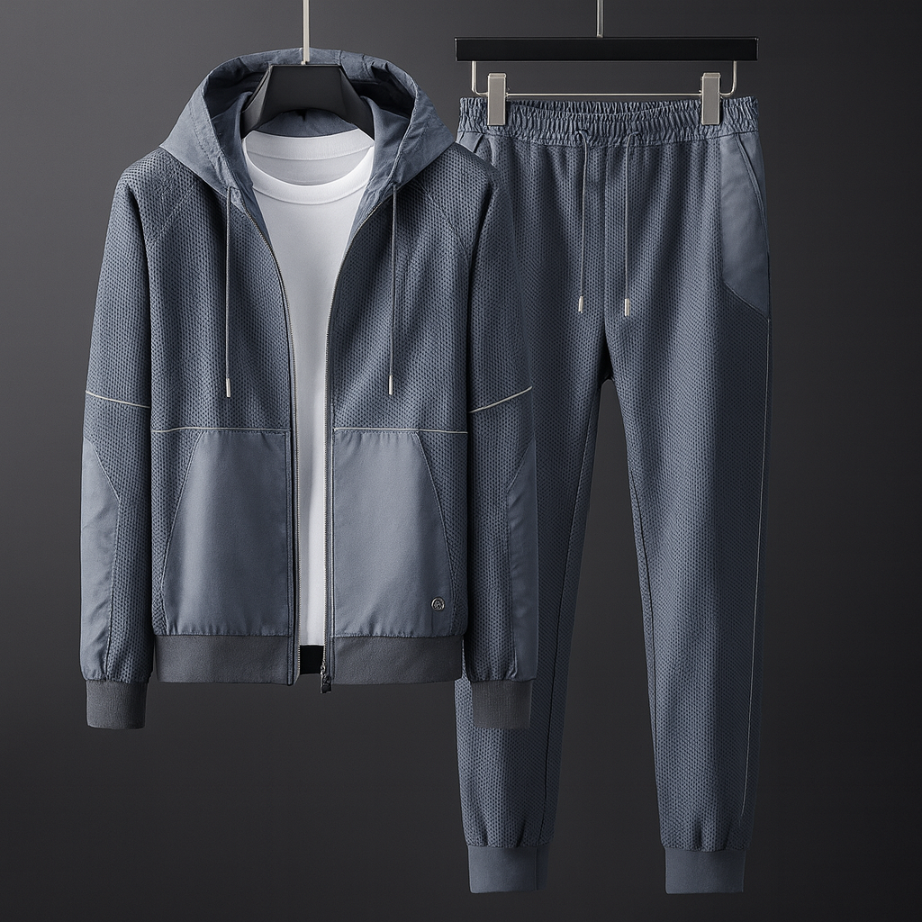 Colton Men's Tracksuit Set – Crafted with Breathable Mesh Tech Fabric