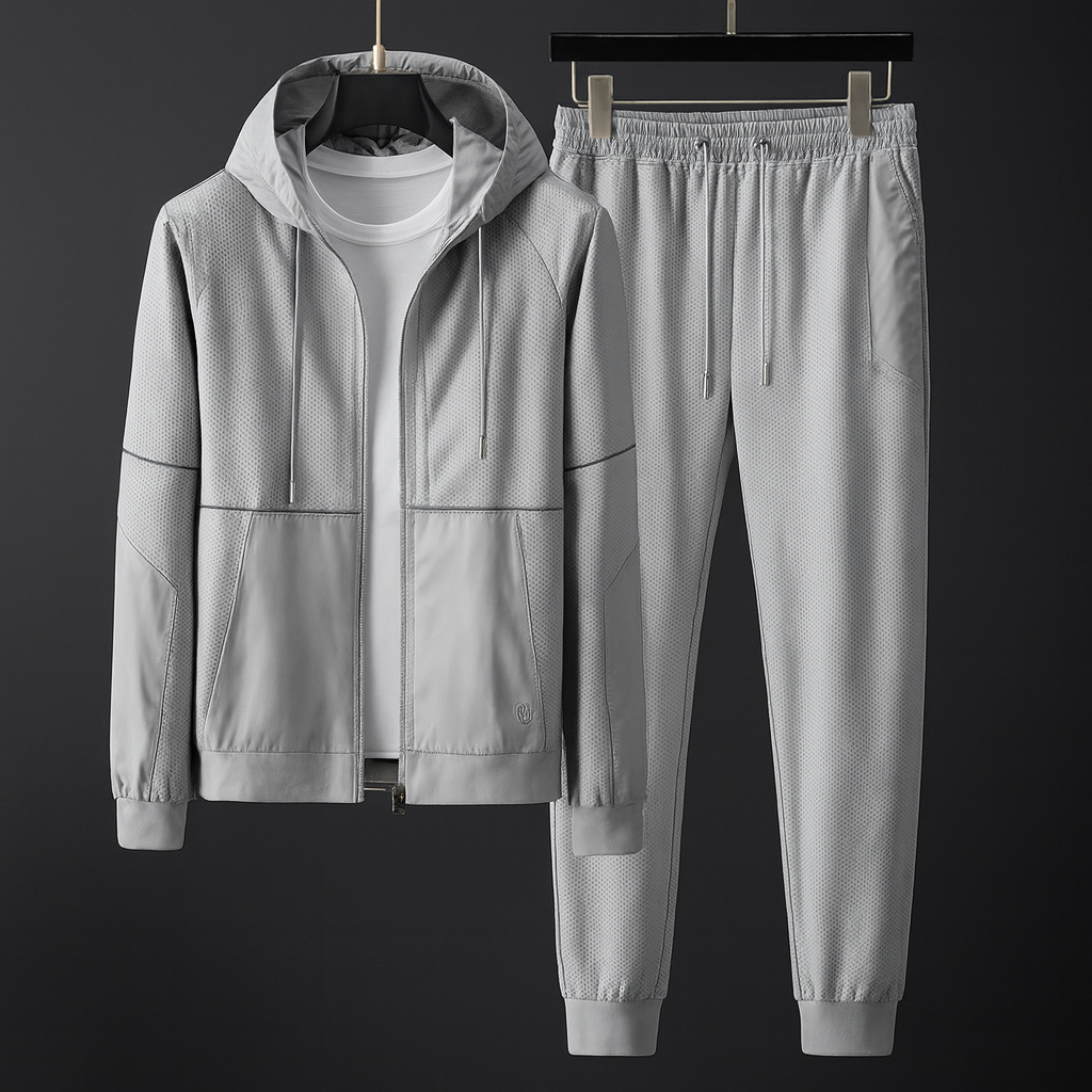 Colton Men's Tracksuit Set – Crafted with Breathable Mesh Tech Fabric