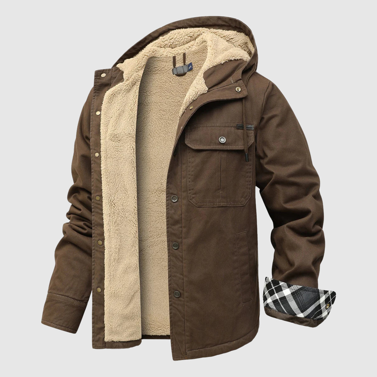 Brandon Men's Fleece Jacket – Cozy Sherpa Lining & Sturdy Outer Shell