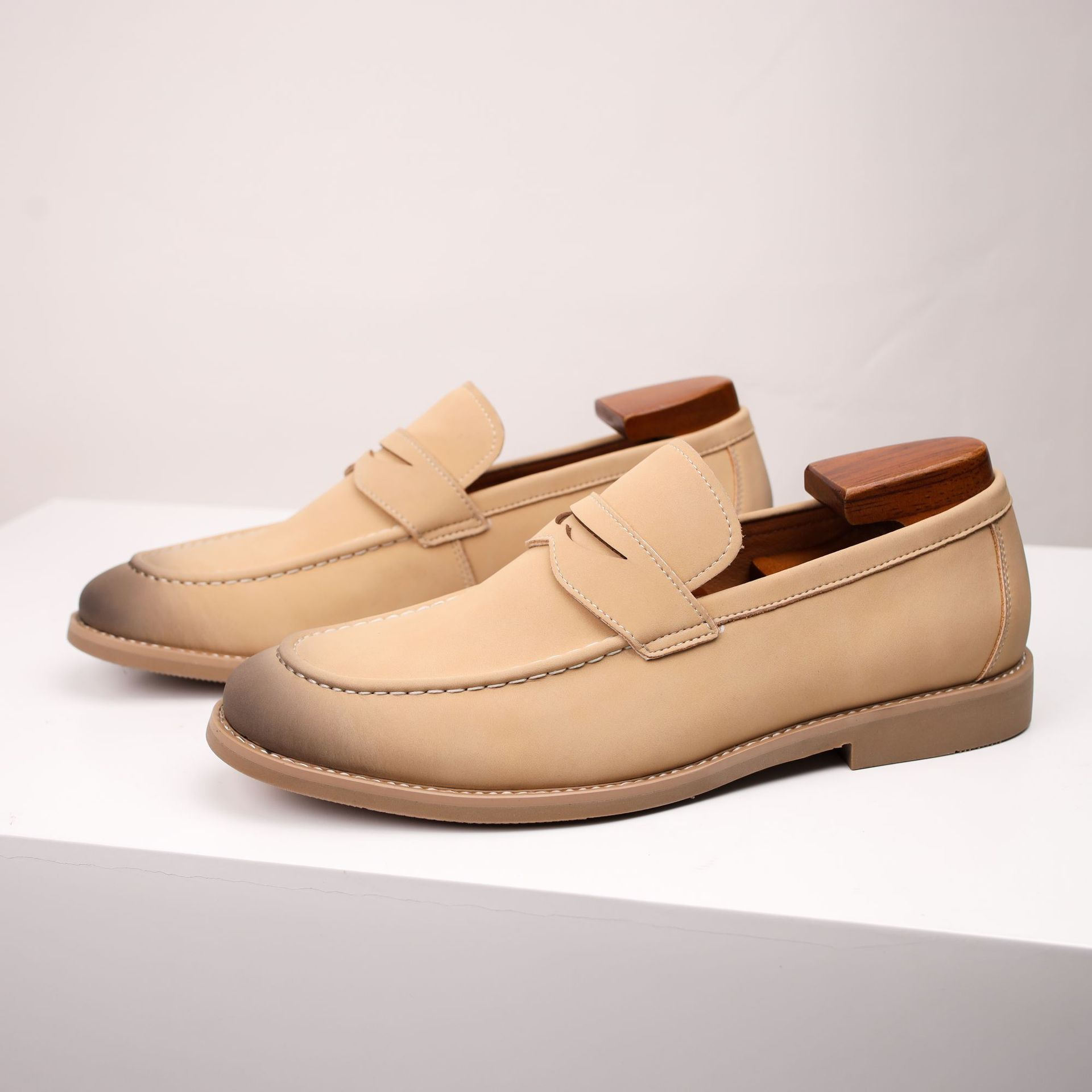 Grayson Men's Classic Leather Slip-On Loafers with Cushioned Insole