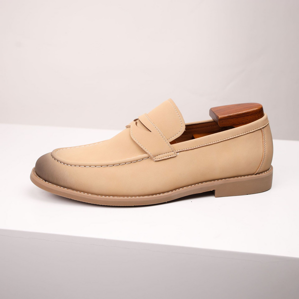 Grayson Men's Classic Leather Slip-On Loafers with Cushioned Insole