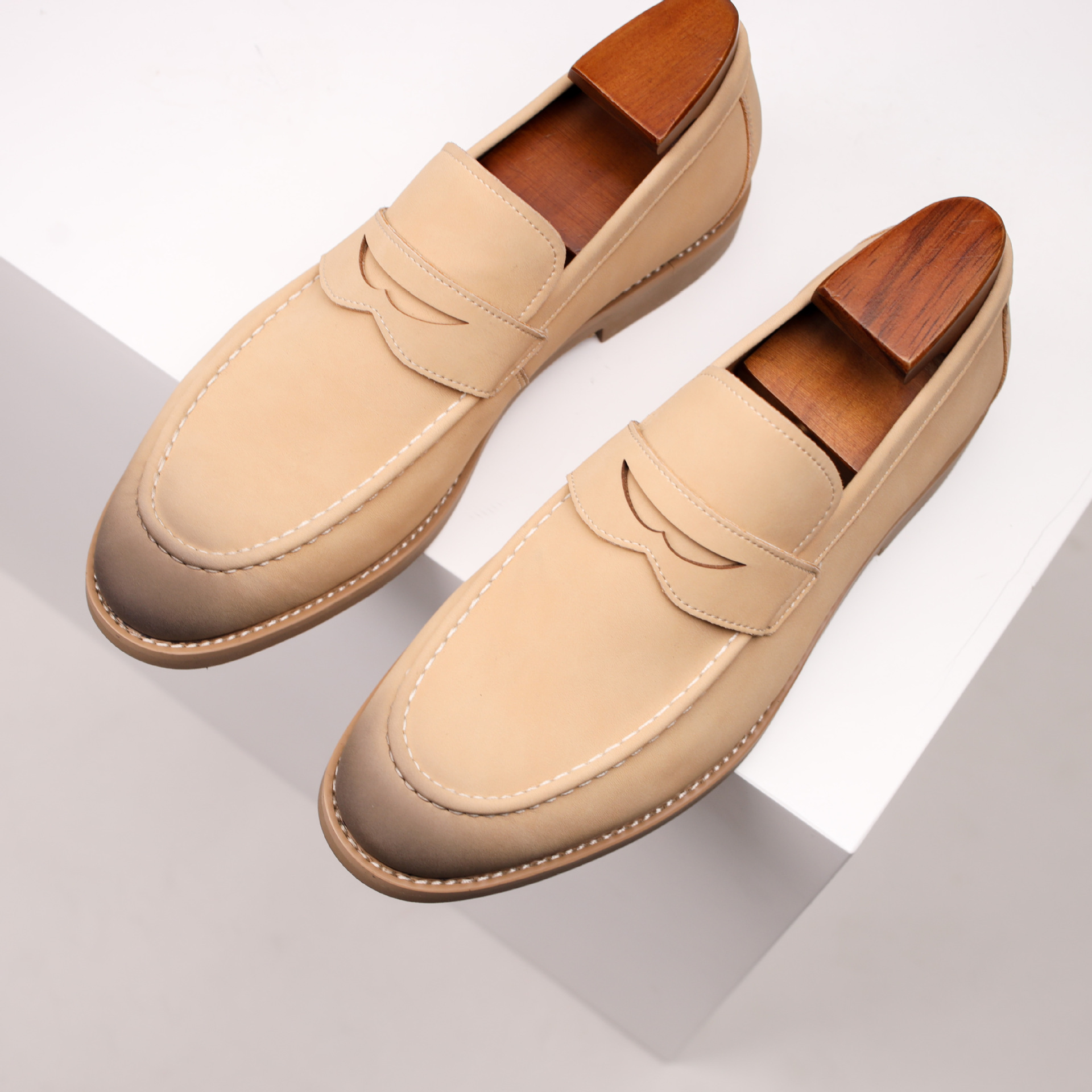 Grayson Men's Classic Leather Slip-On Loafers with Cushioned Insole