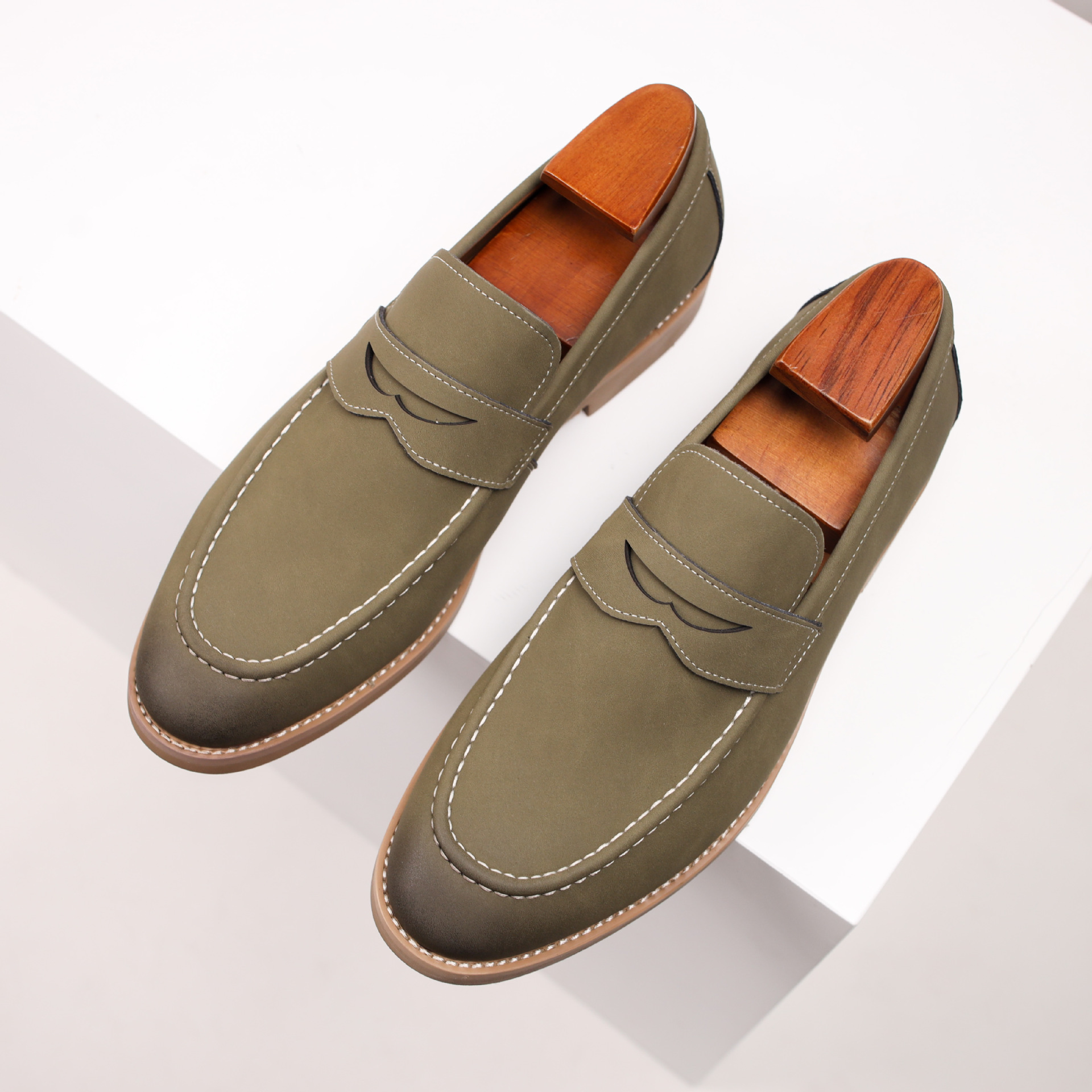 Grayson Men's Classic Leather Slip-On Loafers with Cushioned Insole