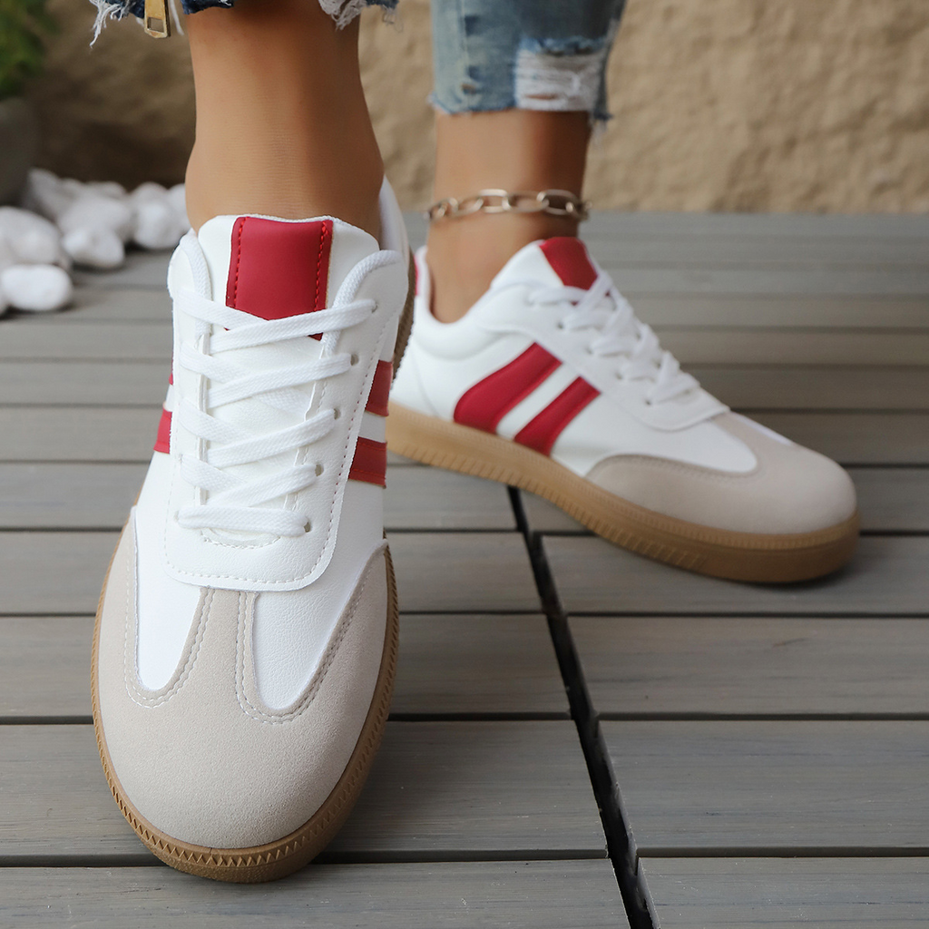 Geneva Women's Sneakers - Vintage-Inspired Lightweight Leather & Suede Trainers