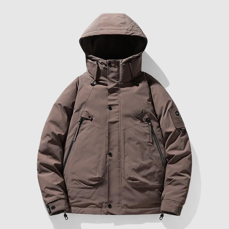 Dantes Men's Insulated Winter Coat with Removable Hood