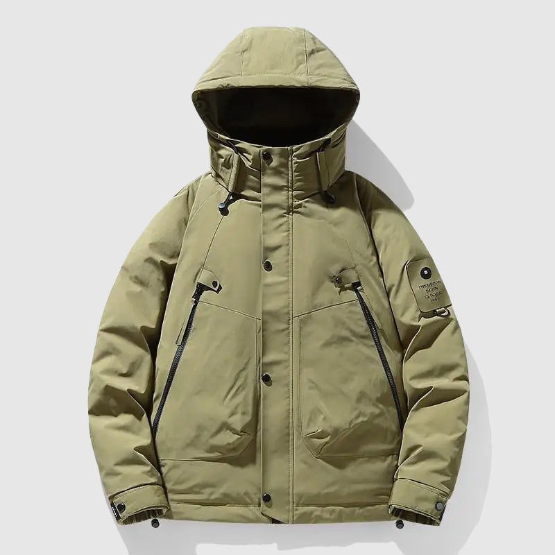 Dantes Men's Insulated Winter Coat with Removable Hood