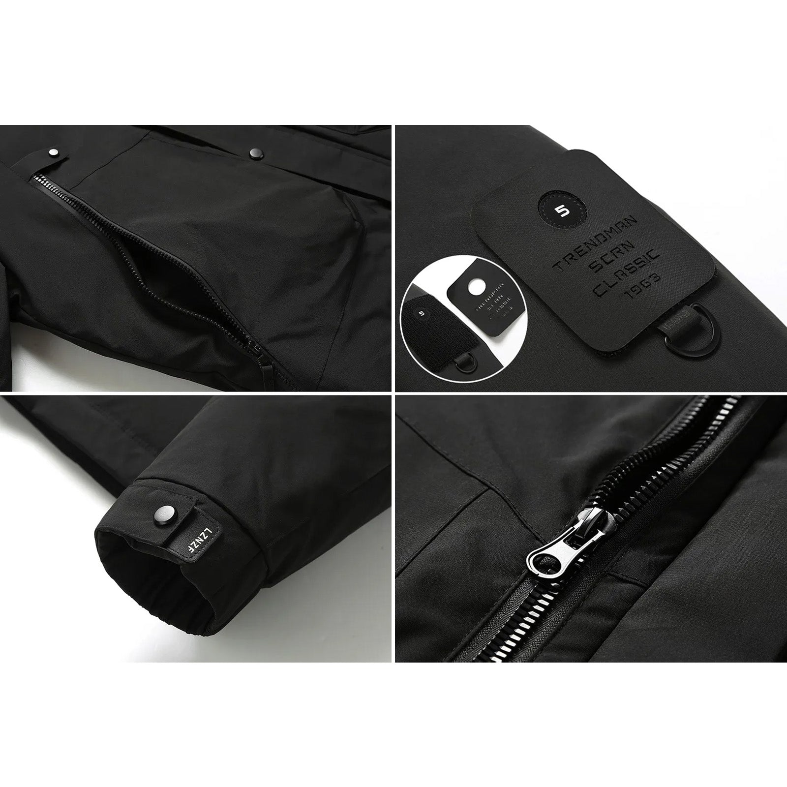 Dantes Men's Insulated Winter Coat with Removable Hood