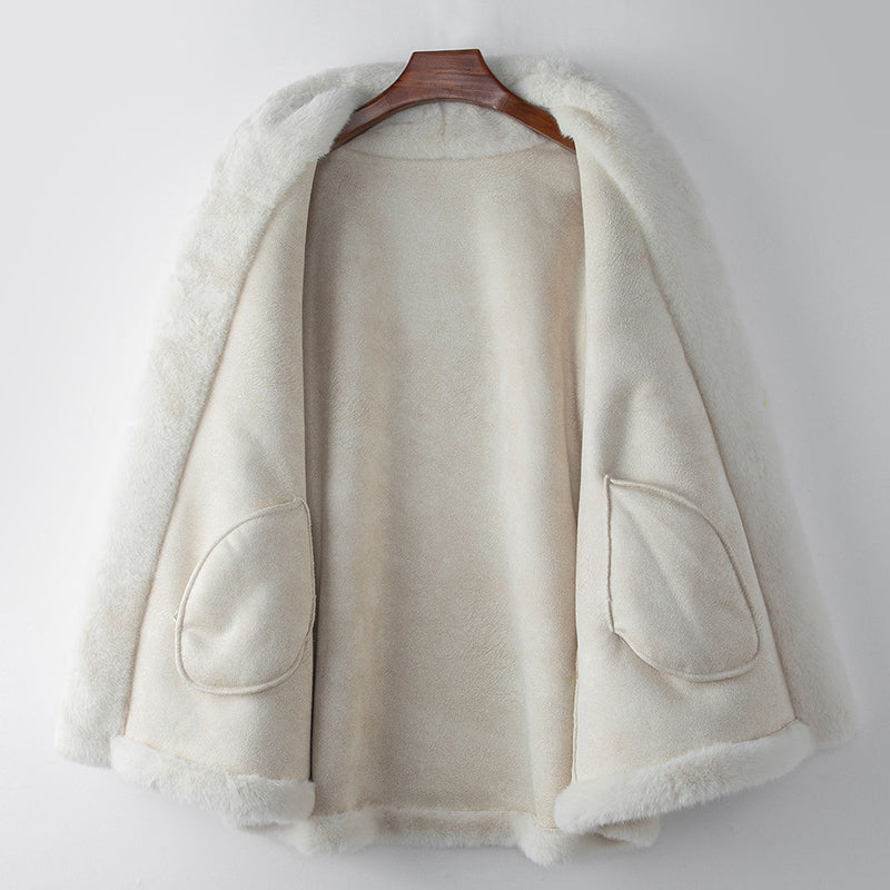 Almona Women's Mid-Length Faux Fur Winter Coat