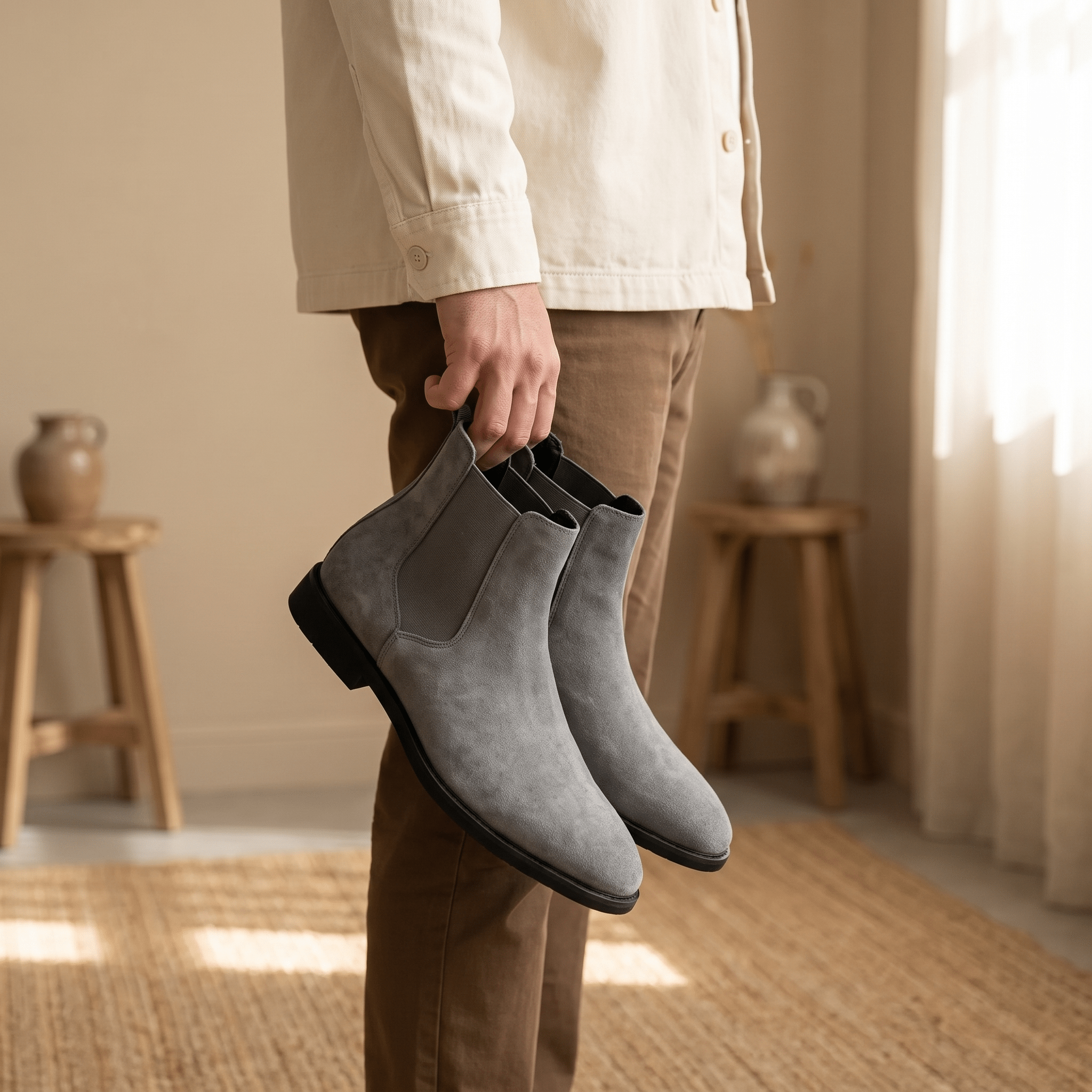 Emerson Suede Chelsea Boots – Round Toe Slip-On With Soft Lined Interior And Low Profile Sole