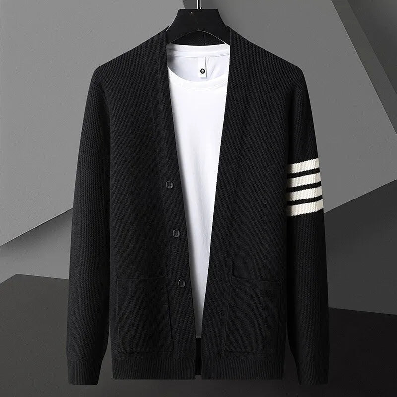 Vincent Knit Cardigan – Button Front Pocket Layer