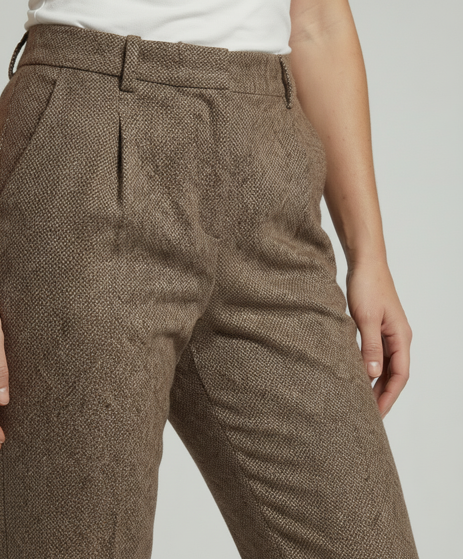 Audrey Wool Blend Pants – Tailored Slim Fit Trousers