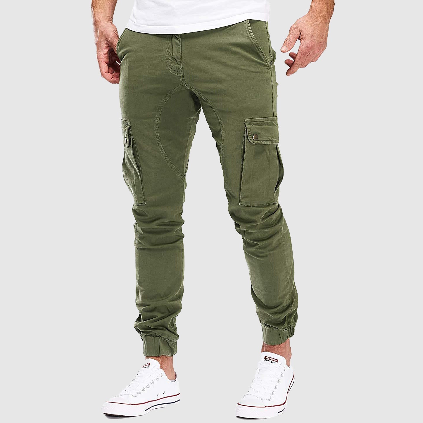 Crispin Utility Cotton Blend Cargo Pants – Modern Slim-Fit Cargo Joggers