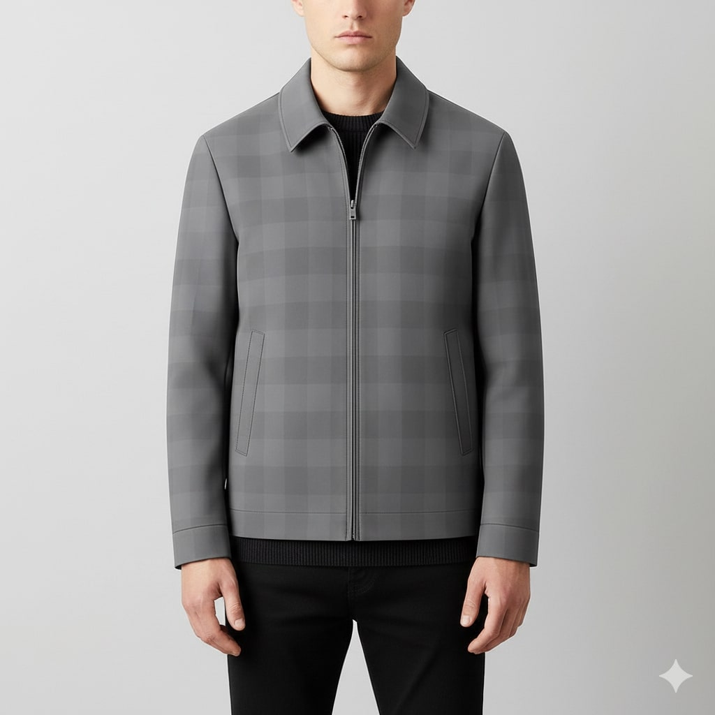 Baltasar Men's Checkered Blazer – Premium Tailored Jacket for Layering