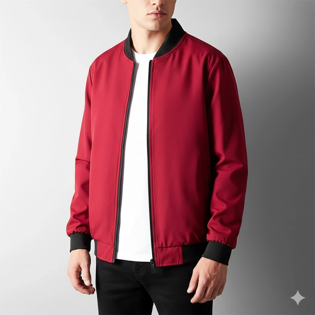 Harriet Men's Lightweight Softshell Bomber Jacket – Wind-Resistant