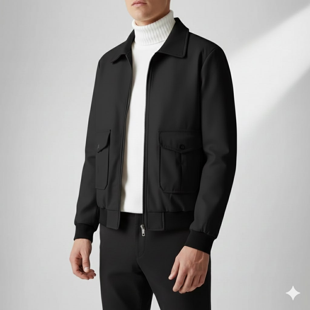 Brando Men's Suede Leather Bomber Jacket with Cozy Sherpa Lining