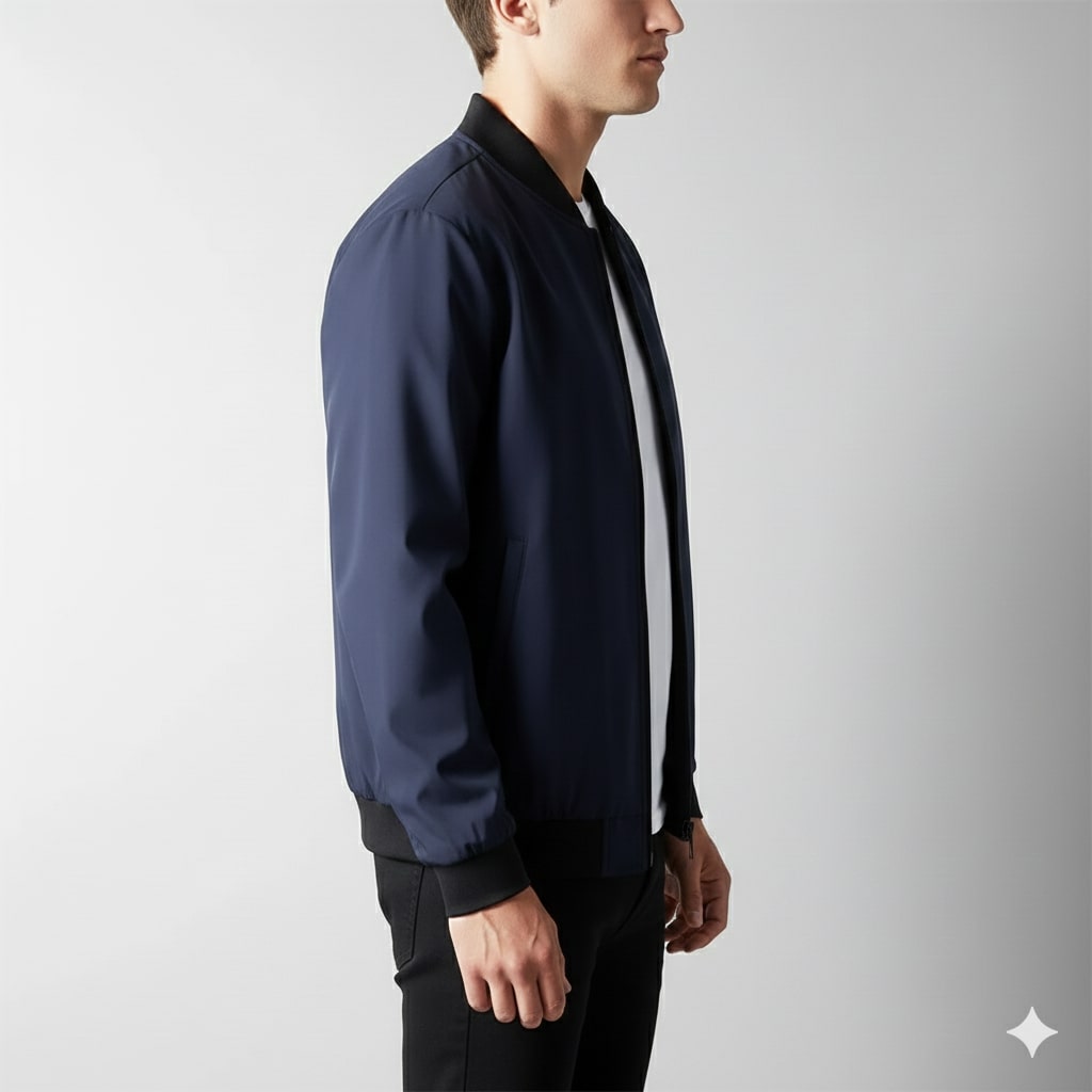 Harriet Men's Lightweight Softshell Bomber Jacket – Wind-Resistant