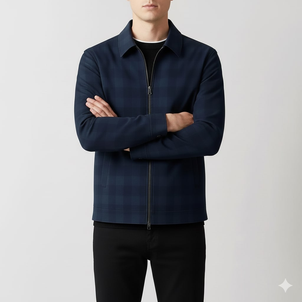 Baltasar Men's Checkered Blazer – Premium Tailored Jacket for Layering