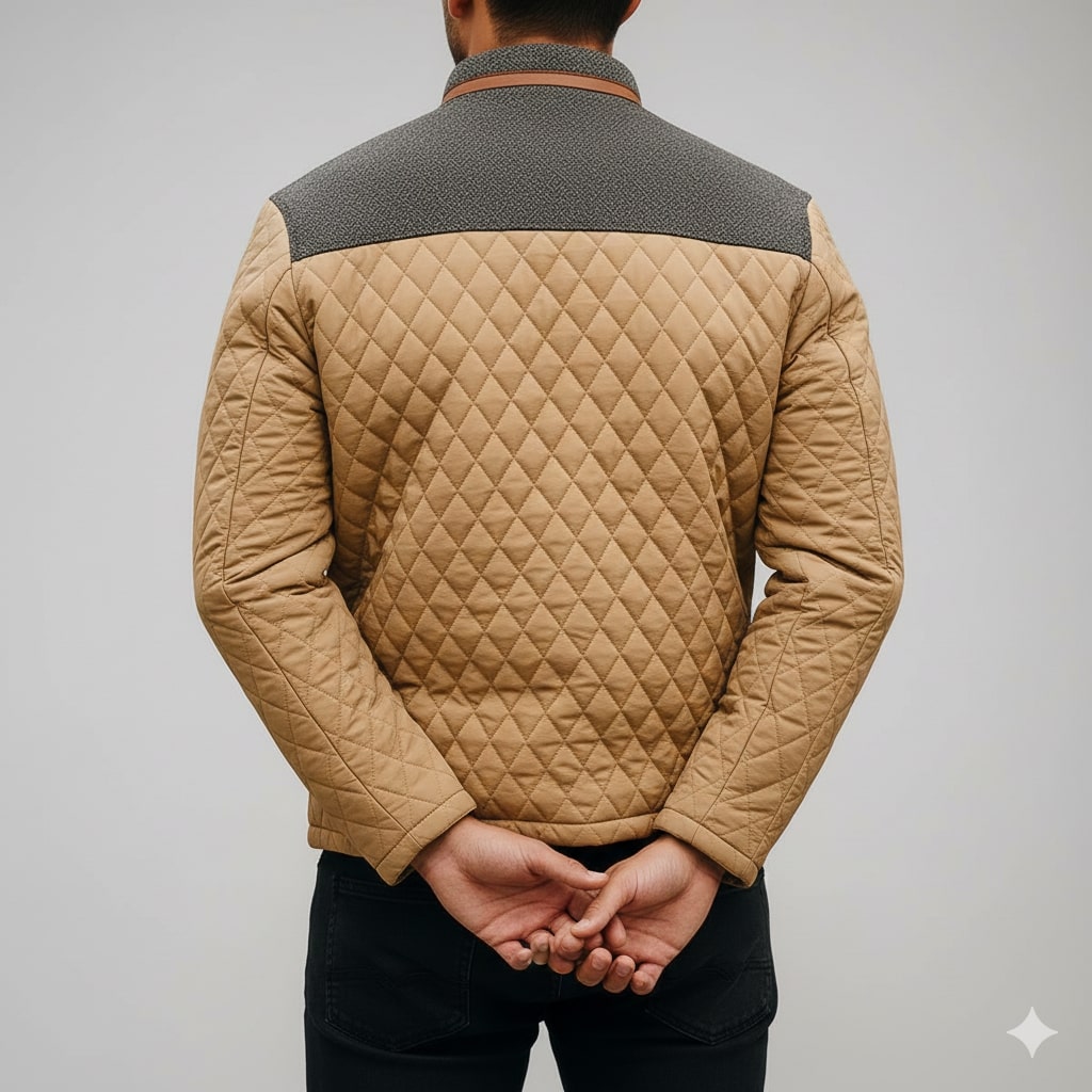 Adriano Men's Lightweight Quilted Puffer Zip-Up Jacket