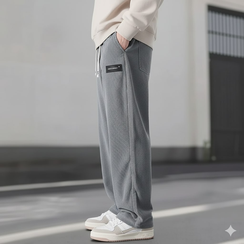 Caleb Men's Corduroy Joggers – Soft Stretch Fabric with Deep Secure Pockets
