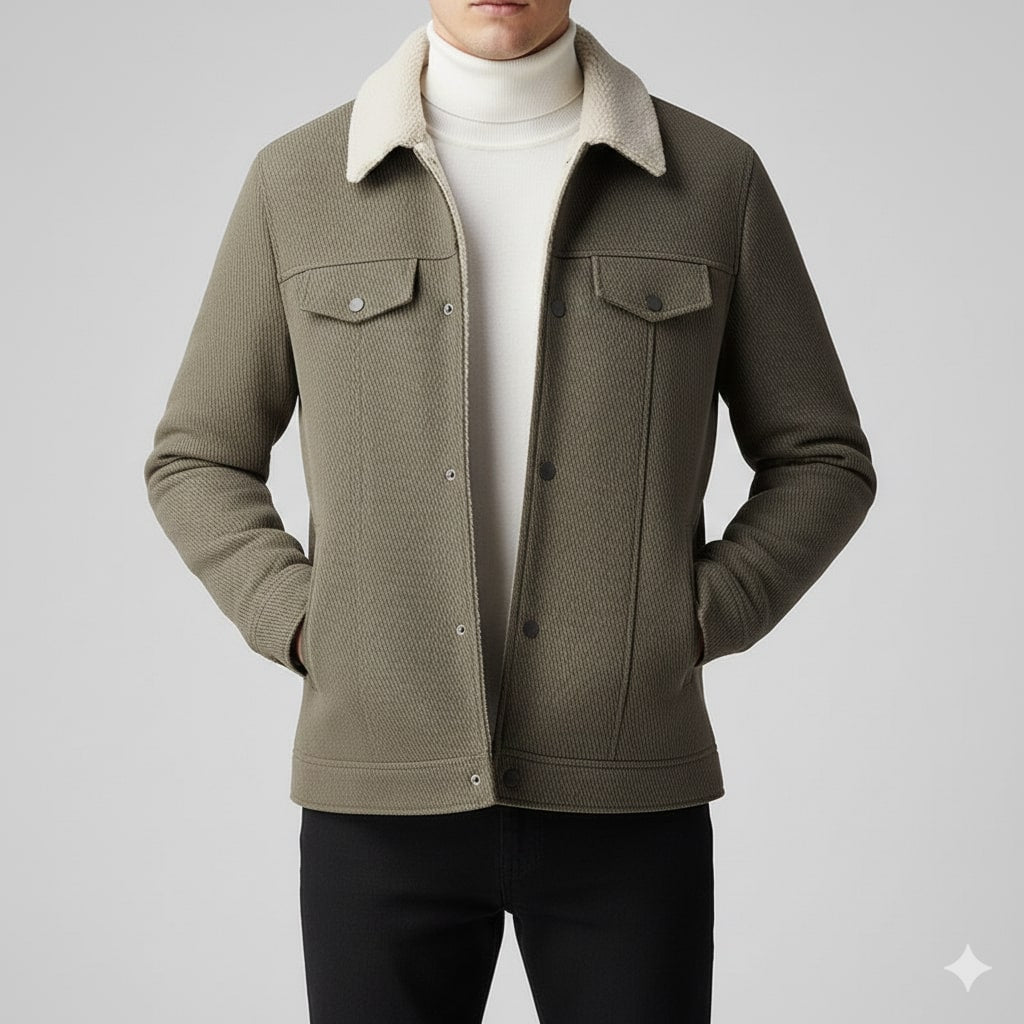 Carrington Men's Textured Wool Blend Jacket with Insulated Lining