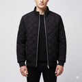 Bistro Men's Fleece-Lined Diamond Quilted Zip-Up Jacket