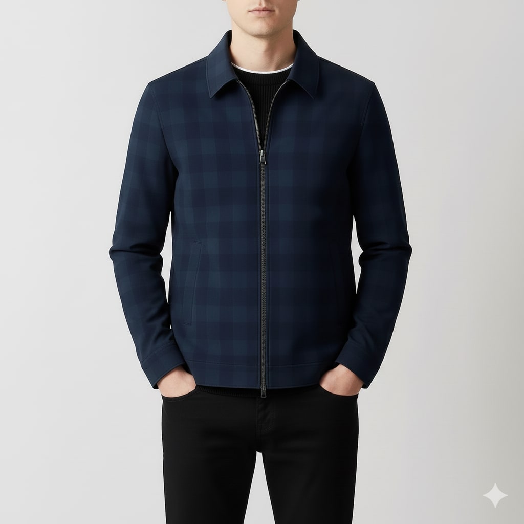Baltasar Men's Checkered Blazer – Premium Tailored Jacket for Layering
