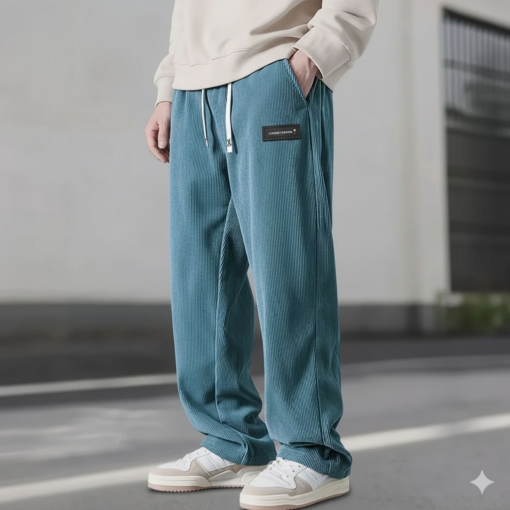 Caleb Men's Corduroy Joggers – Soft Stretch Fabric with Deep Secure Pockets