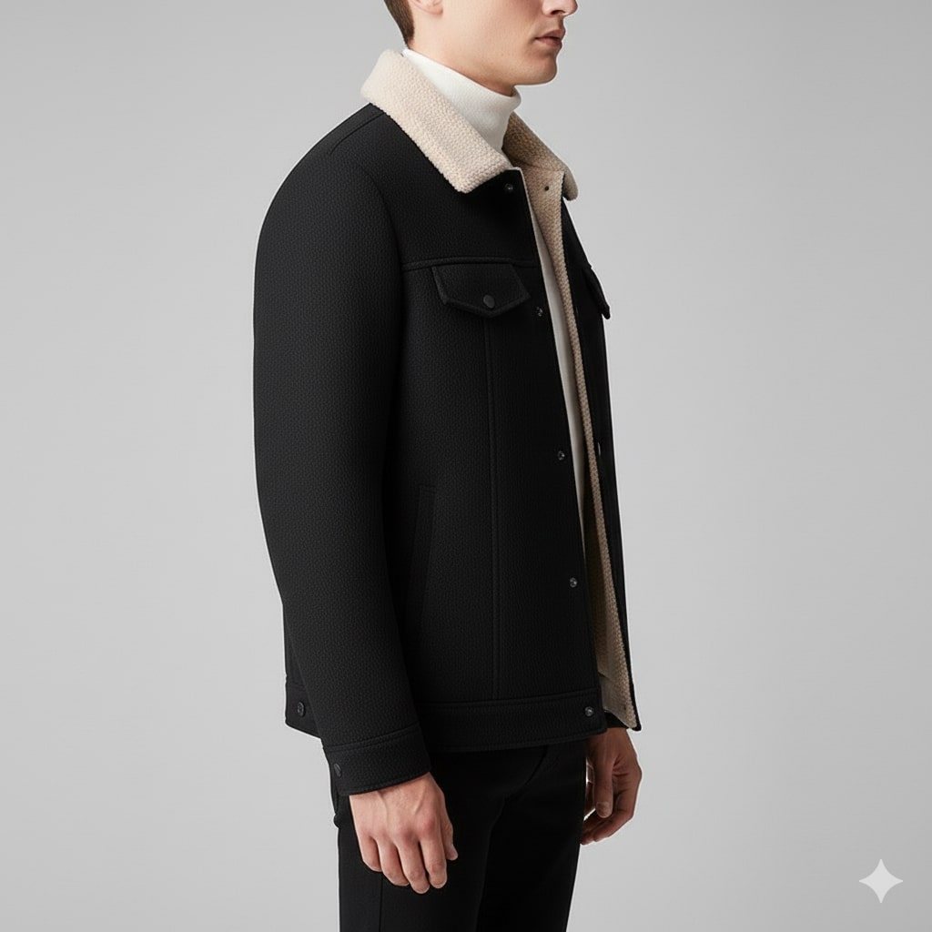 Carrington Men's Textured Wool Blend Jacket with Insulated Lining