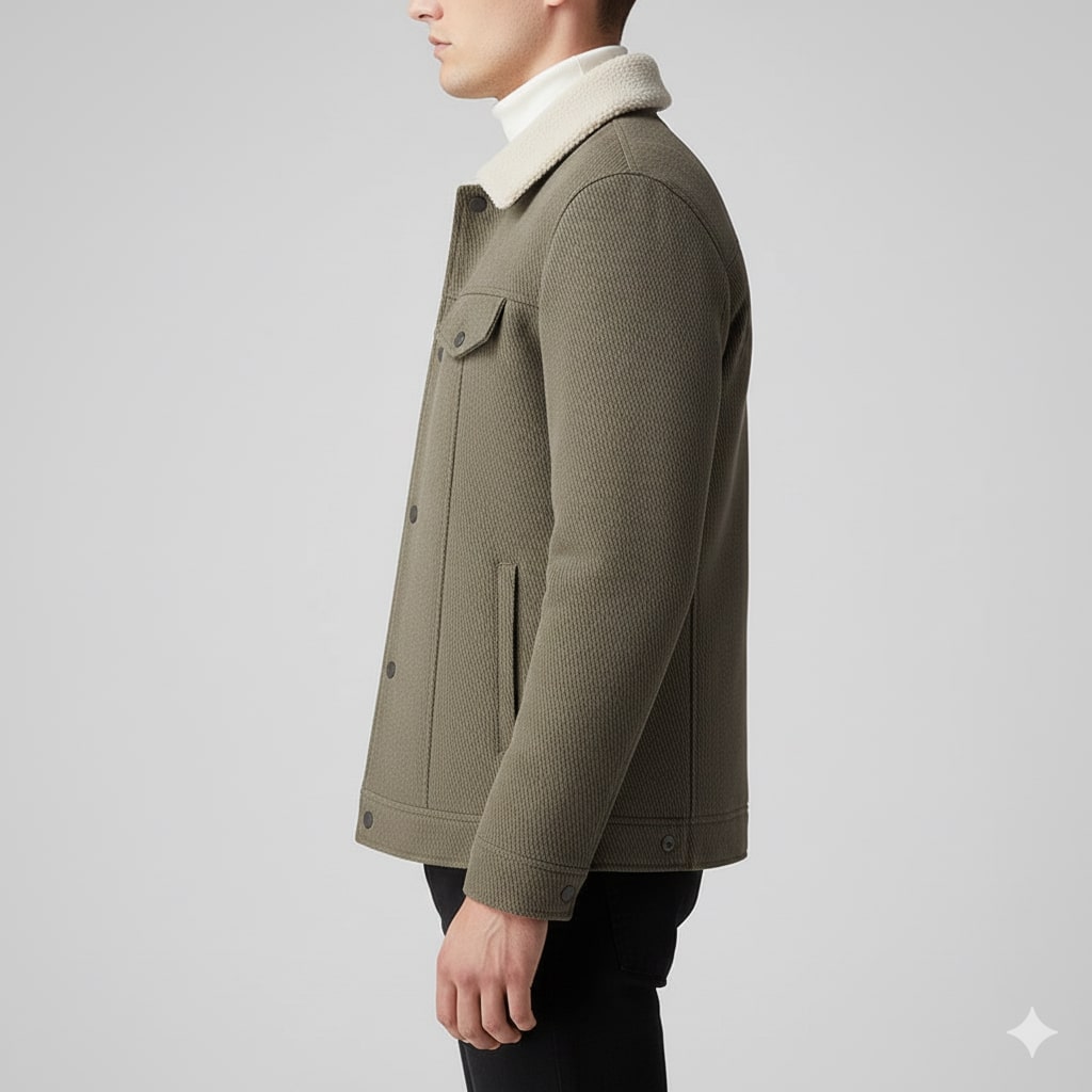 Carrington Men's Textured Wool Blend Jacket with Insulated Lining