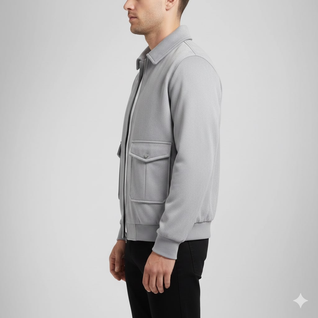 Brando Men's Suede Leather Bomber Jacket with Cozy Sherpa Lining