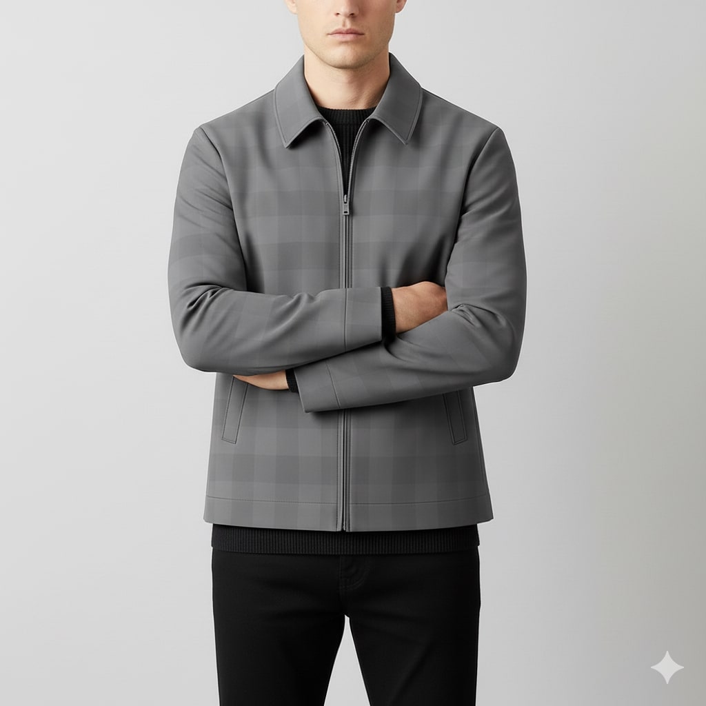 Baltasar Men's Checkered Blazer – Premium Tailored Jacket for Layering