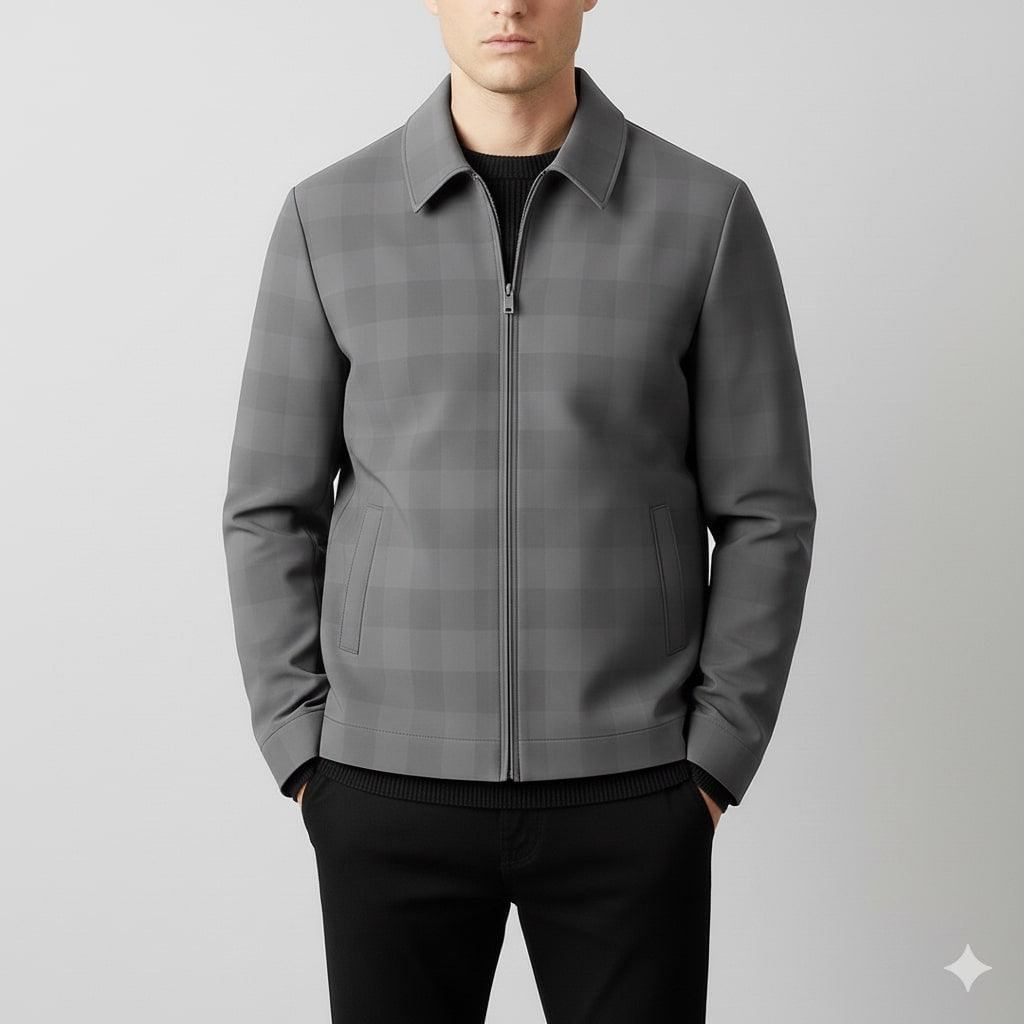 Baltasar Men's Checkered Blazer – Premium Tailored Jacket for Layering