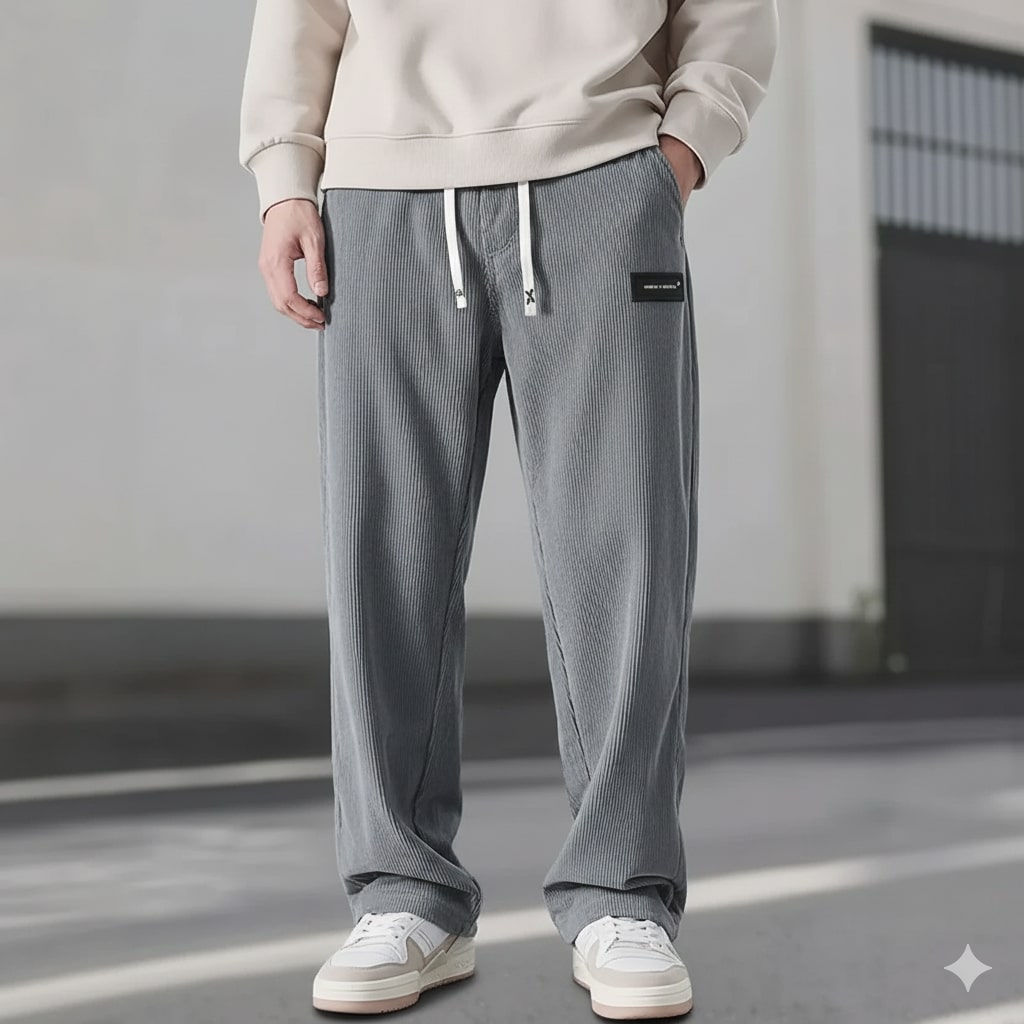 Caleb Men's Corduroy Joggers – Soft Stretch Fabric with Deep Secure Pockets