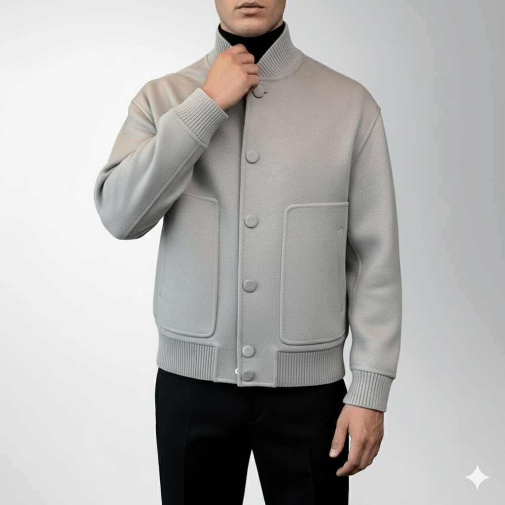 Dorian Men's Wool Jacket – Sleek Lightweight Jacket with a Sharp Minimal Design