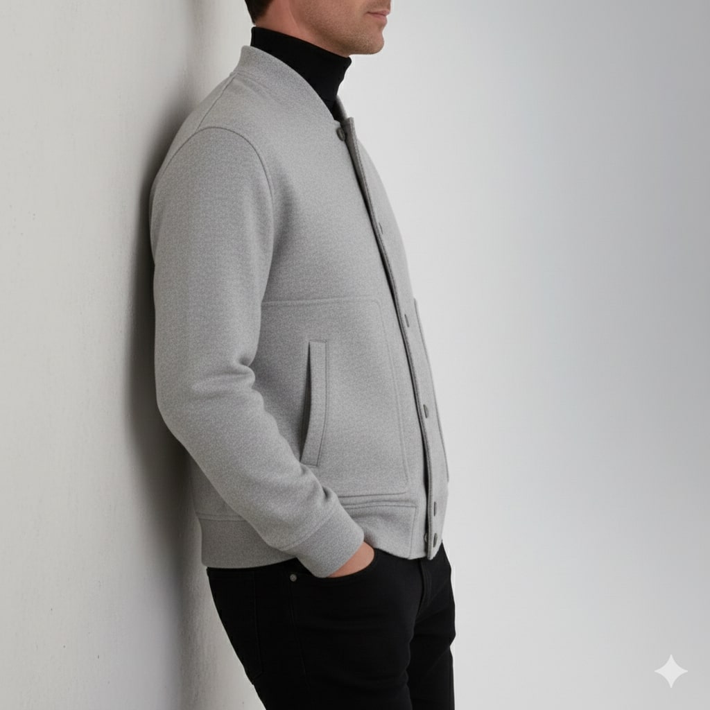 Dorian Men's Wool Jacket – Sleek Lightweight Jacket with a Sharp Minimal Design