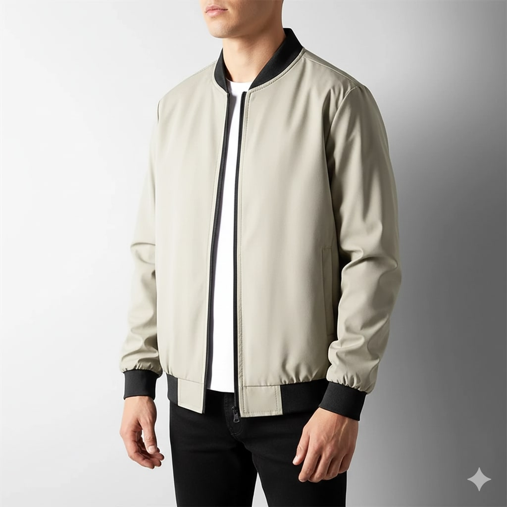 Harriet Men's Lightweight Softshell Bomber Jacket – Wind-Resistant
