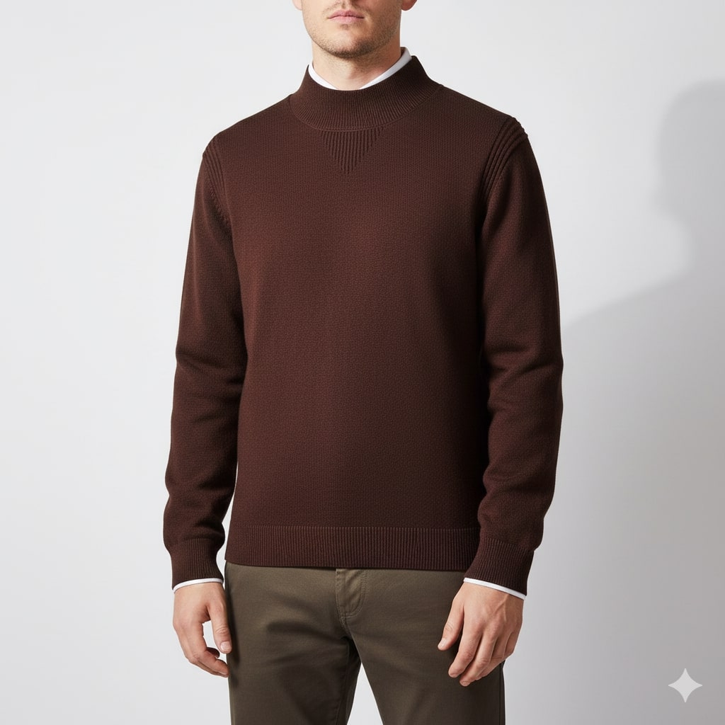 Adrian Men's Ribbed Crewneck Knit Pullover Sweater