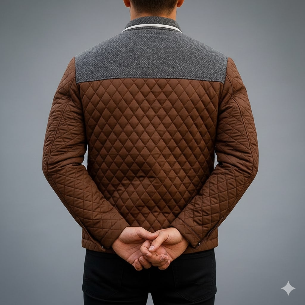 Adriano Men's Lightweight Quilted Puffer Zip-Up Jacket