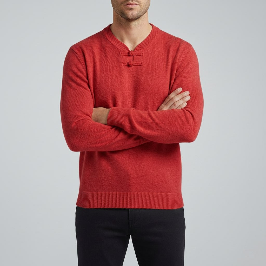 Callahan Men's Ultra-Soft Knit Pullover Sweater with Stand Collar