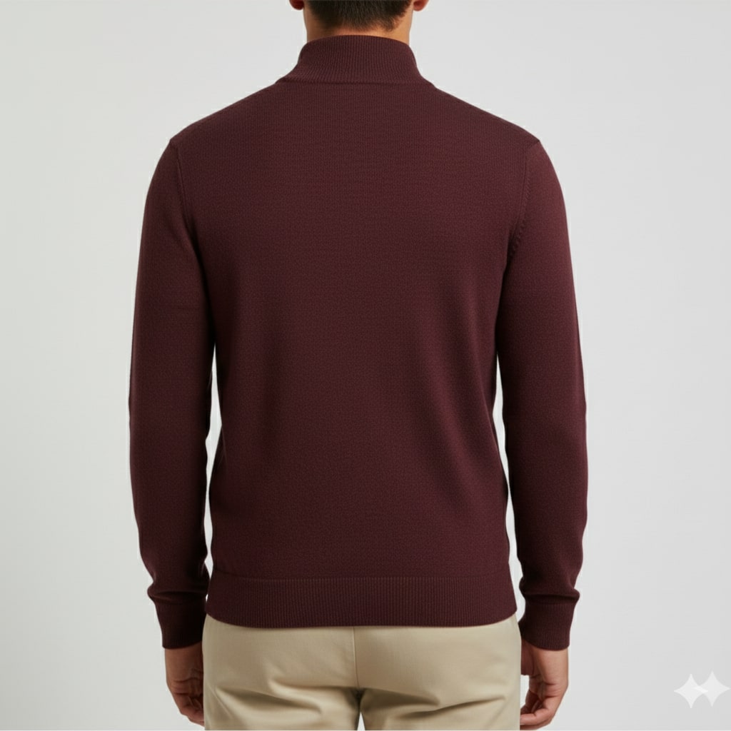 Ashton Men's Cotton Knit Quarter-Zip Pullover Sweater – Ideal for Layered Comfort