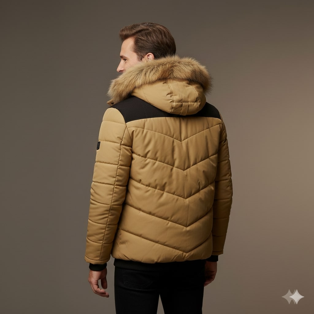 Harlan Men's Winter Coat – Hooded Jacket with Thick Fleece Lining and Cotton Shell