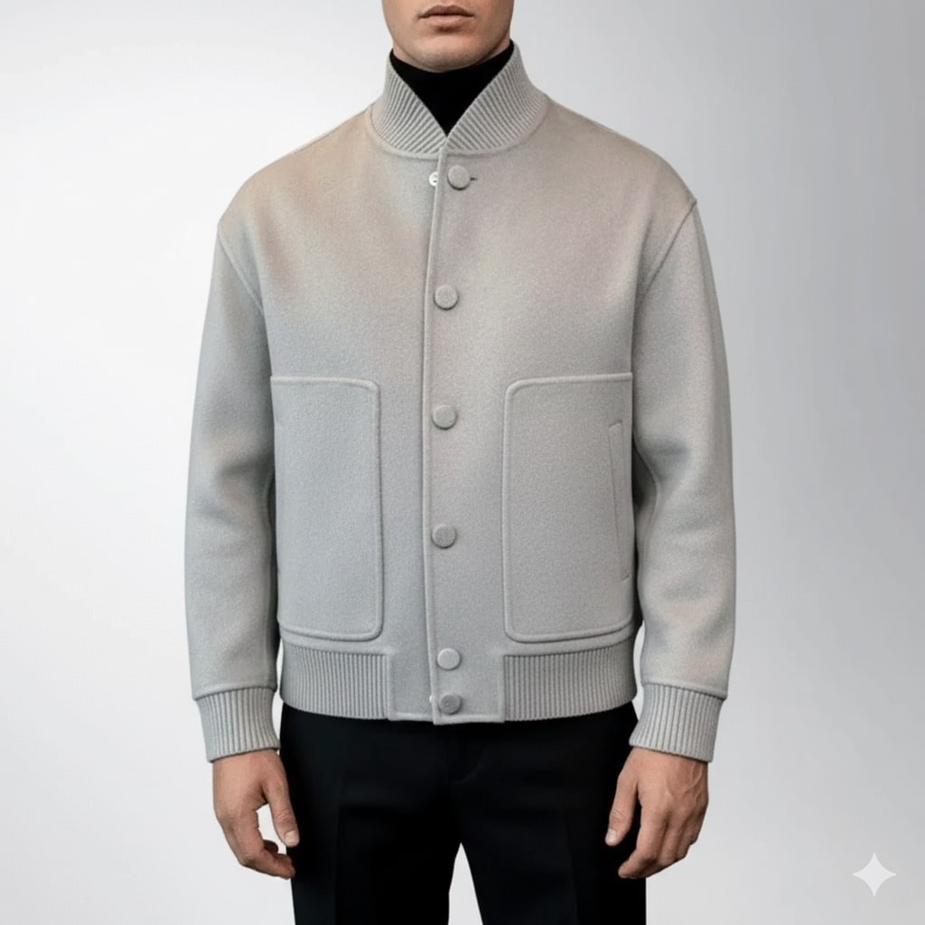 Dorian Men's Wool Jacket – Sleek Lightweight Jacket with a Sharp Minimal Design