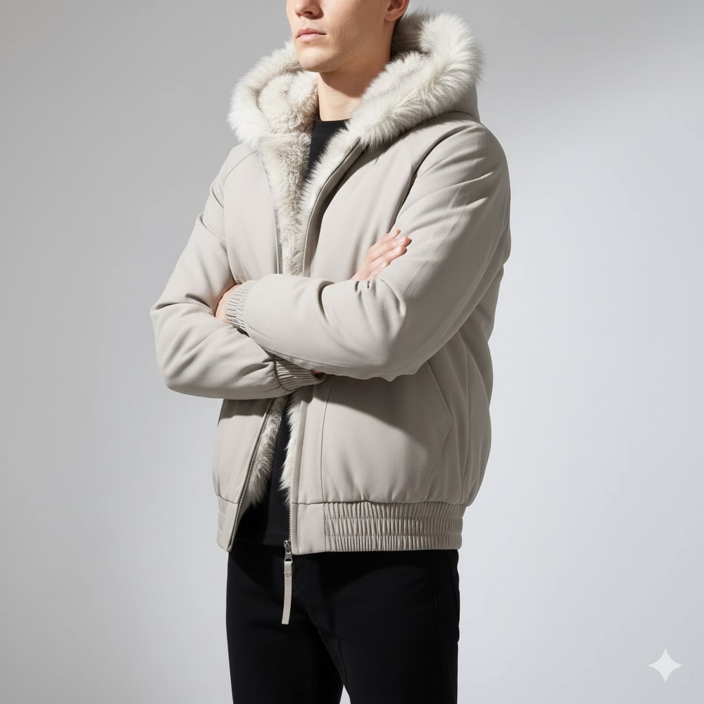Bradley Men's Quilted Winter Hoodie – Plush-Lined Hooded Jacket