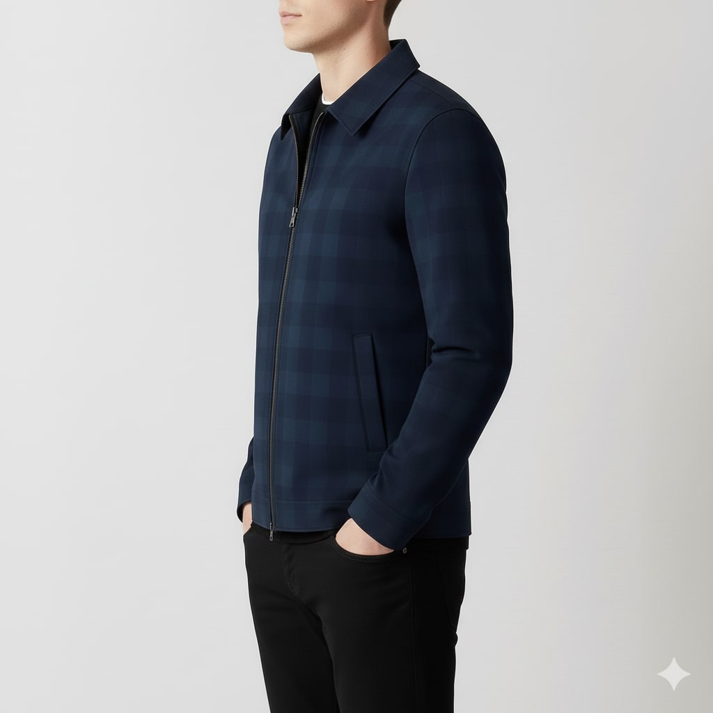 Baltasar Men's Checkered Blazer – Premium Tailored Jacket for Layering