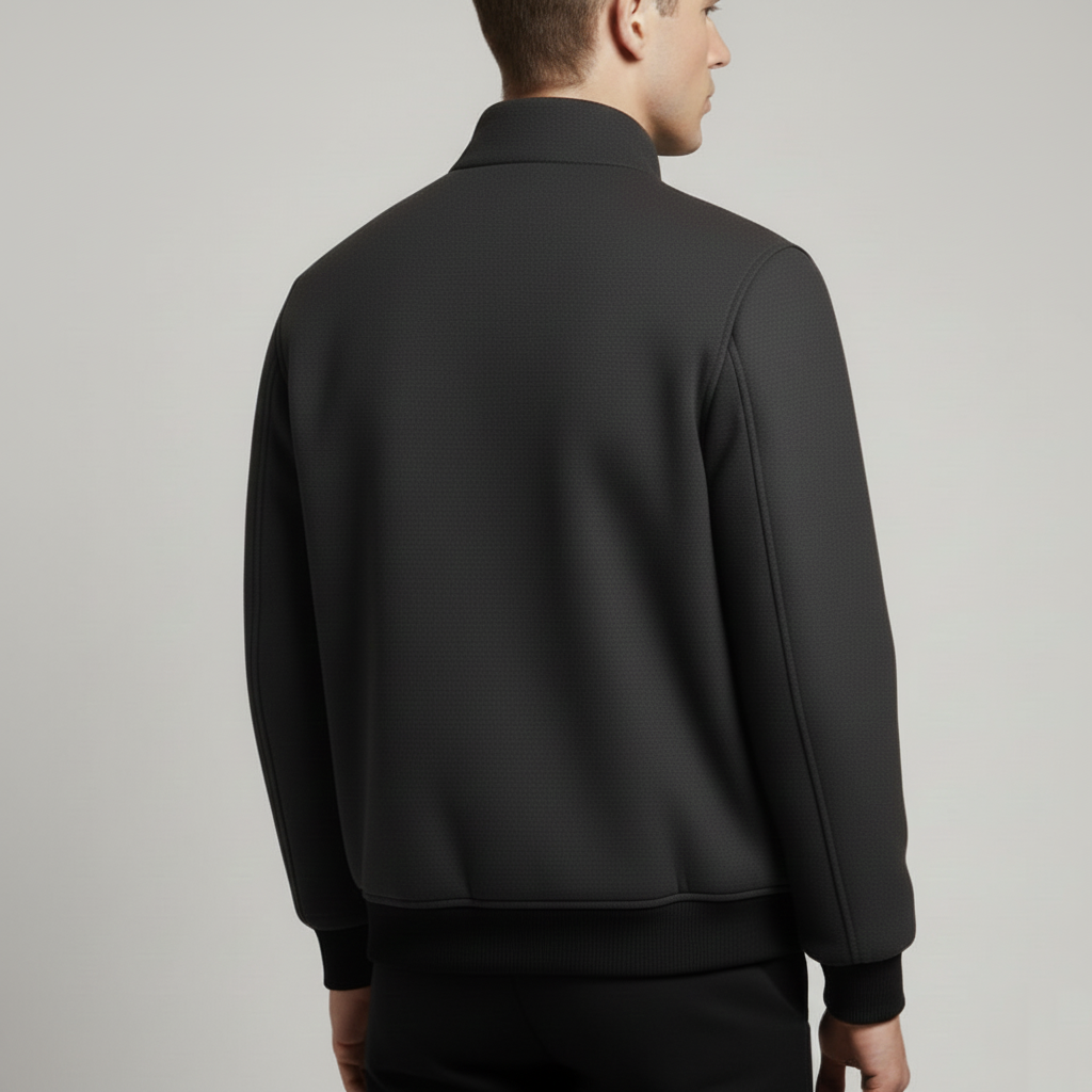 Domenico Men's Textured Weatherproof Fleece Jacket