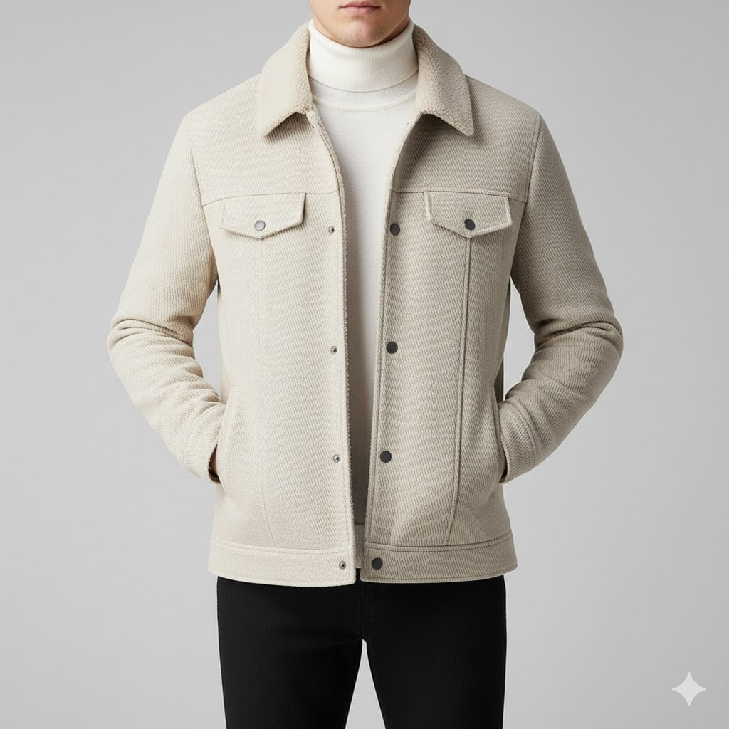 Carrington Men's Textured Wool Blend Jacket with Insulated Lining